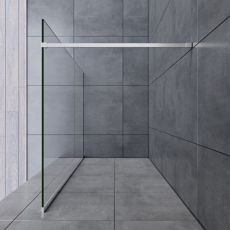 SONNI 110x200cm Walk in Paroi de douche, NANO ESG 8mm, Paroi de douche en verre avec stabilisateur