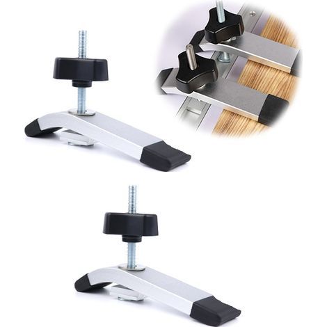 Lot de 2 Rail - Aluminium T-Track Clamp T Track Jeu de pinces de maintien à action rapide en métal, pour outil de travail du bois T-Slot (1/5)