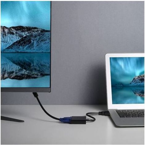 Le Visual Link Enhancer est un adaptateur HDMI vers VGA fiable qui assure une conversion de signal de haute qualité, garantissant une connexion sécurisée entre vos appareils numériques. (1/4)