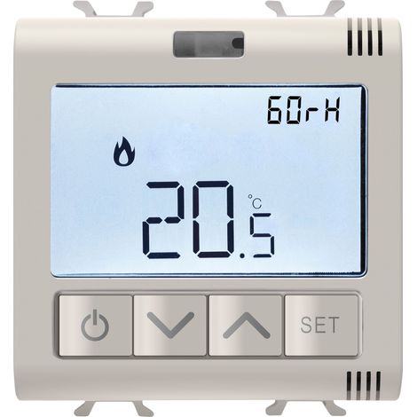 THERMOSTAT CON. ZIGBEE MES. D’HM 2P BEIG GEWISS GW13709