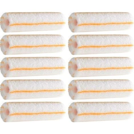 Rouleaux anti-goutte éco mini, longueur 100 mm pour sous-couche, brosses de peinture, lot de 10, application propre et uniforme