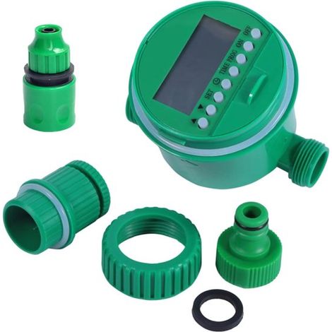 Minuterie d'arrosage de jardin LCD - Programmable - Pour systèmes de tuyaux - Pelouse, balcon, jardin - Affichage clair (1/5)