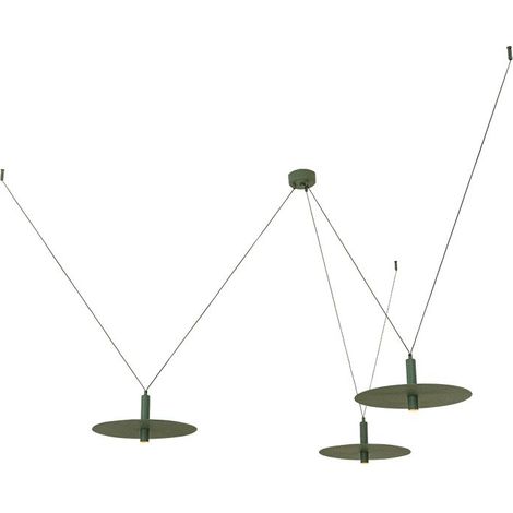 Suspension Luminaire LED 21W Vert Zambelis - Blanc chaud - 3000K (1/2)