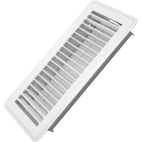 4" x 10" floor vent cover for walls and floors, white. High quality, an ideal choice for families. (1/5)