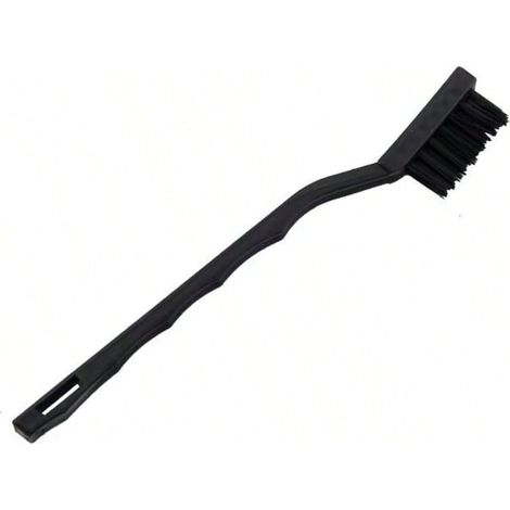 1 Pièces Mini Brosse de nettoyage et avec Manche Incurvé en Plastique Noir pour Nettoyer Rouille Les Taches D'huile Poussière Peinture（Nylonse）