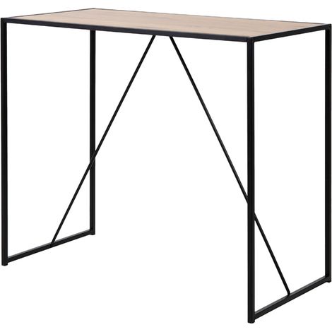 Selsey KRAPINA - Tavolo bar 120x60 cm - colore legno / nero - stile industriale (1/5)