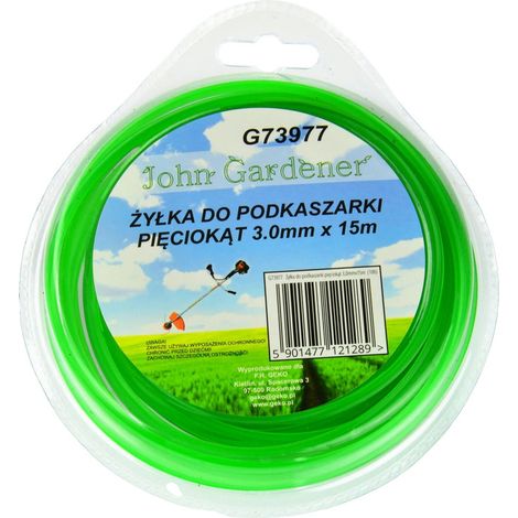 Hilo para desbrozadora pentagonal de 3,0 mm x 15 m (10/80)