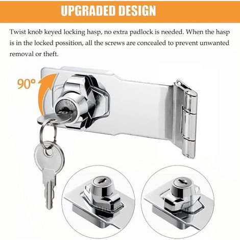 Door lock drawer lock latch door cabinet lock cupboard lock door lock right angle lock buckle (1/2)