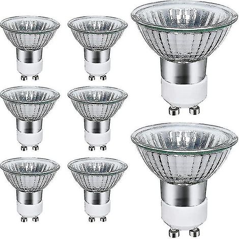 Starlight-gu10 Halogen Light Bulbs 8 Pack 50w Gu10 Halogen Spot Lights Ac 220v-240v 700 Lumens 2700k Warm White 40 Beam Angle-- (1/2)