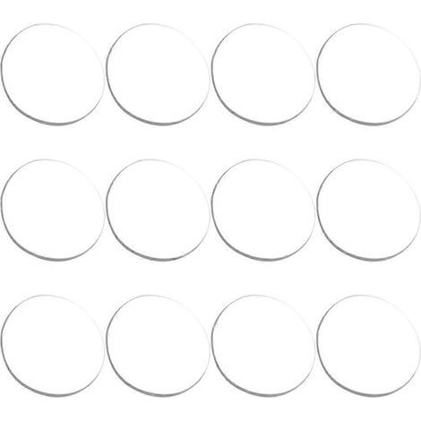 Lot de 12 patins anti-vibrations pour table en verre, rondelles et couvercles en verre.-2.5X2.5cm-Transparent (1/4)