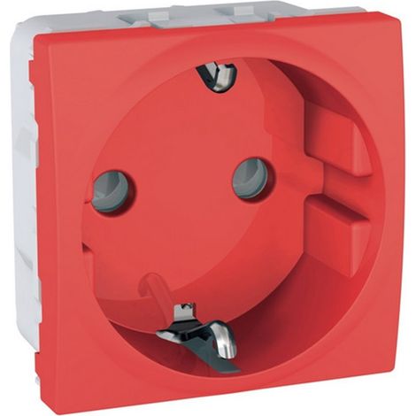 Prise de courant Schneider Schuko rouge NU303703