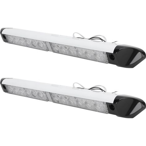 Éclairage extérieur RV LED 2 pièces, barre lumineuse pour camping-car, caravane, remorque, DC 12V-24V, économique, auvent utilitaire, blanc, phare de seuil. (1/5)