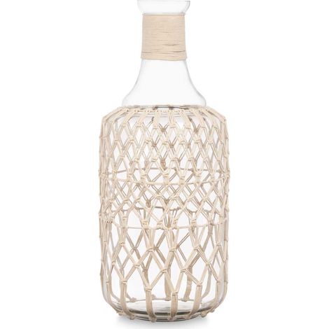 Dekorative Flasche in geflochtener Schnur