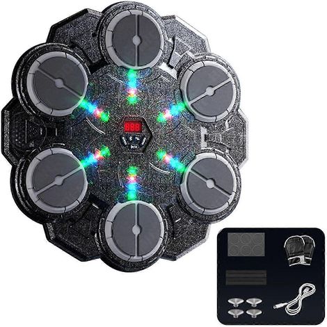 Machine de boxe musicale avec connexion Bluetooth – Anti-stress ultime pour pauses au bureau et fitness à domicile – Noir (1/5)