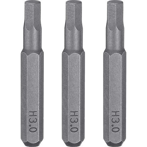3pcs H3.0 Embout de Tournevis Hexagonal 5/32" Tige Hexagonale 28mm Longueur Acier S2 Magnétique Tête Hexagonale Embouts de Tournevis pour la Réparation de Précision (1/5)
