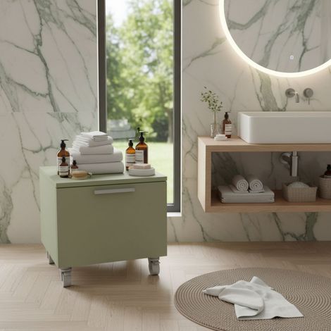 Cassettiera con ruote - Design moderno per cameretta e ufficio - Salvia