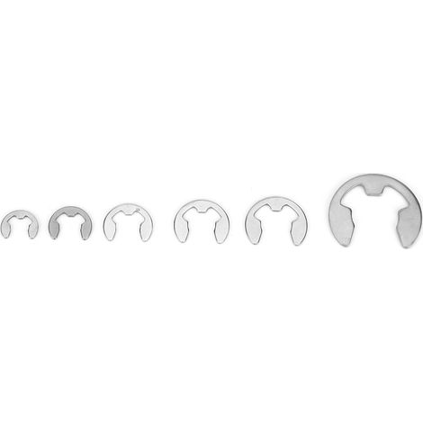 300-teiliges Set aus E-Clips aus Edelstahl, E-förmige Sicherungsringe, Sortiment an Sicherungsringen, M1,2–M15 (1/5)