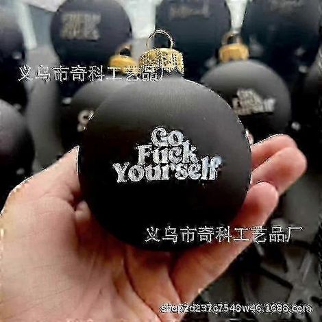 Lot de 12 boules de Noël avec des gros mots, décorations amusantes pour Noël 2024 (1/5)