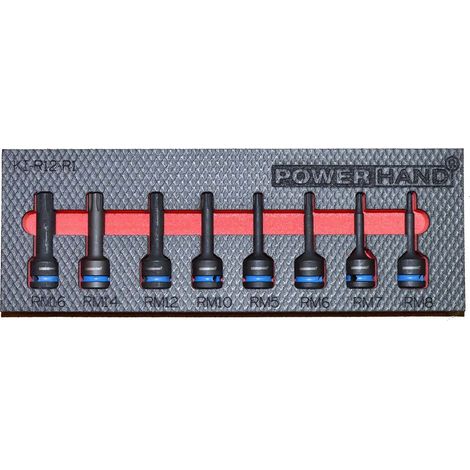 PowerHand KI-R12-R1 1/2″ Ribe Impact Socket Set in EVA Foam