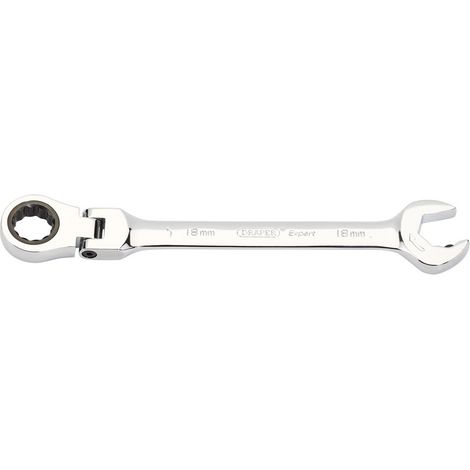 Metric Combination Spanner with Flexible Head and Double Ratcheting Features (18mm) (1/5)