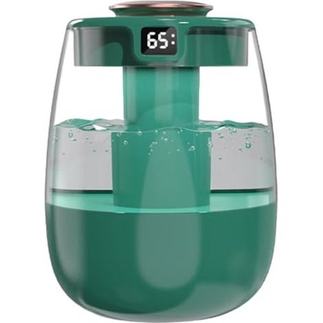 Longziming - Humidificateur d'air - Remplissage par le haut, double sortie et purification UV - 1,3 L - Idéal pour la chambre, le bureau, la voiture et les plantes - Vert (1/5)