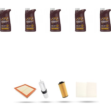 Kit tagliando 4 FILTRI e 5L OLIO compatibile con Bmw Serie 2 (F45,F46) 218d 110kw dal 2014 (1/5)