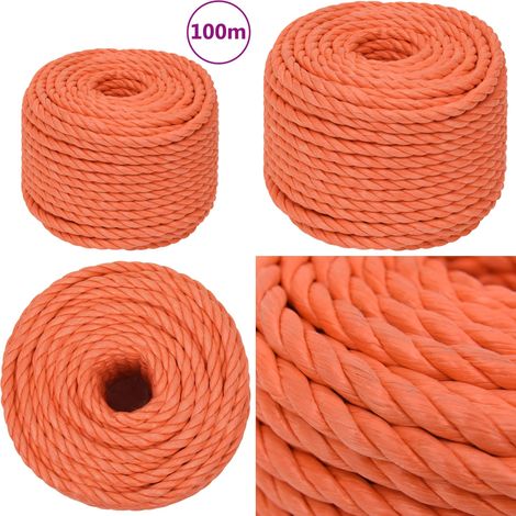 vidaXL Corde de travail Orange 20 mm 100 m Polypropylène (1/5)