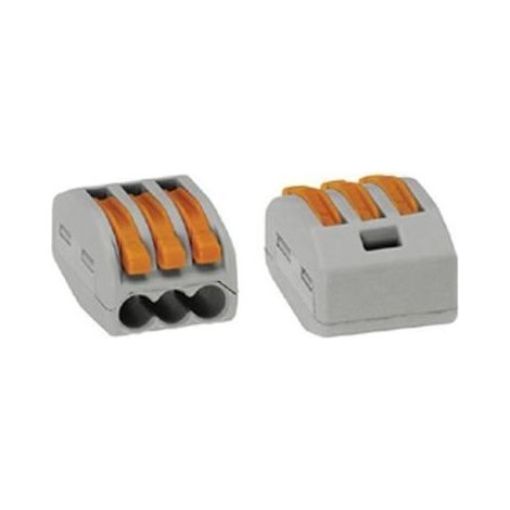 1 borne wago grise de 2 connexions pour conducteur