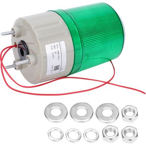 BERM Voyant d'avertissement LED Son et éclairage Lampe d'alarme d'urgence BEM-1081J 220VACVert (1/5)