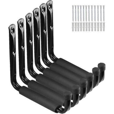 Crochets d'échelles de Stockage de Garage, Support Utilitaire de Bras Jumbo Résistant de 24CM pour Outils de Jardin, Panneaux de Surf, Chaises se Pliantes (1/5)