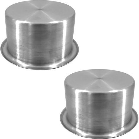 Set of 2 3-inch stainless steel spill-proof cup holders with anti-slip washer, heavy-duty poker table cup holder inserts for standard soda cans (1/4)