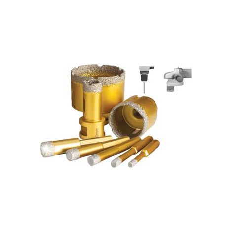 FRESA DIAMANTATA A SECCO PER GRES PORCELLANATO- - mm.10 attacco esagonale - 1 pezzi GRINDING