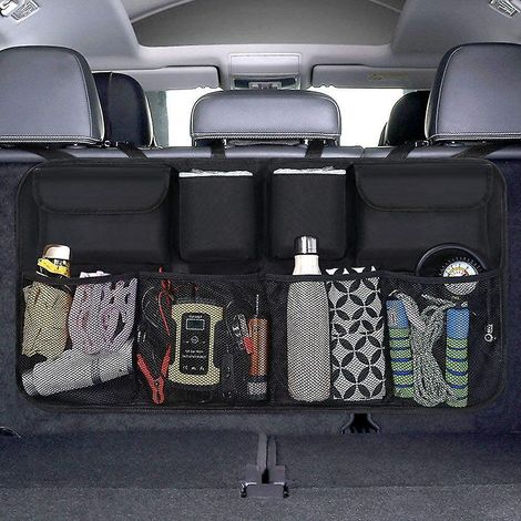 organisateur Noir De Coffre De Voiture, Organisateur De Voiture Rangement Voiture, Multipurpose Pliables Sac De Rangement Voiture, Coffre Rangeme (1/5)