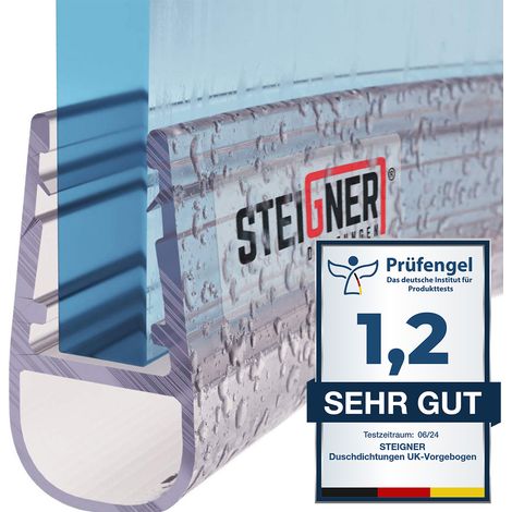 STEIGNER Duschdichtung, 70cm, Glasstärke 3,5/4/ 5 mm, Vorgebogene PVC Ersatzdichtung für Runddusche, UK06