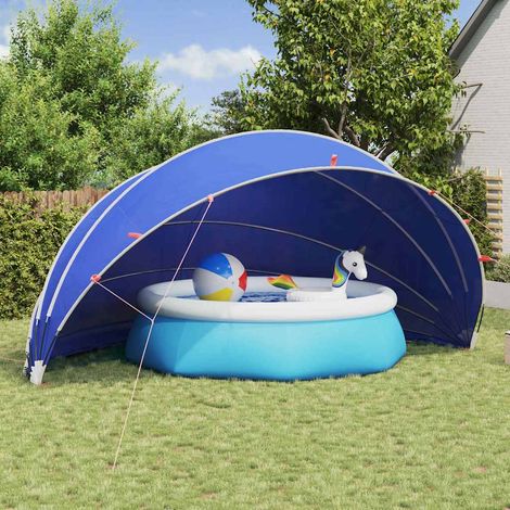 Pool Dome 592 x 590 x 275 cm 185T polyester with PU coating vidaXL