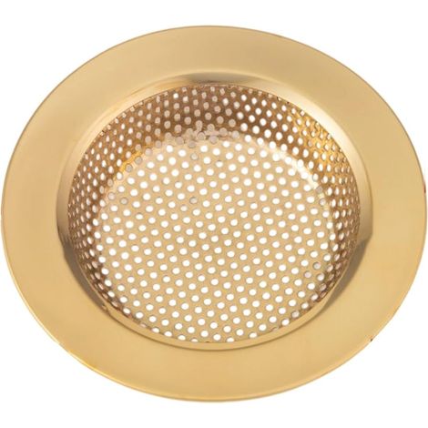 Passoire d'évier de cuisine dorée – Maille fine en acier inoxydable pour égouts, récupère les déchets alimentaires, les cheveux et (1/5)