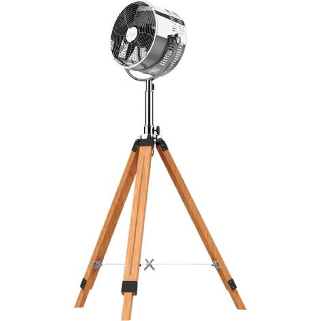 Cecotec Ventilador Trípode EnergySilence 1200 Woody. 80 W, 3 Aspas de 12 Pulgadas, 30 cm diámetro, Motor de Cobre