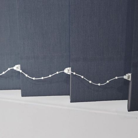 Chaine De Controle - 3 M - Espacement 127 Mm - Pour Stores A Lames Verticales - Blanc (1/5)