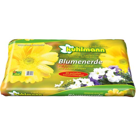Kuhlmann Blumenerde für Zimmer- Beet- Kübel- und Balkonpflanzen - 5 Liter