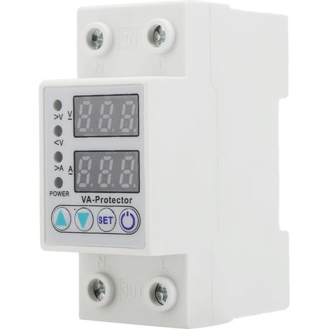 VA-63A Protecteur de surtension/sous-tension à double affichage LED, réarmement automatique, protection contre les surtensions et les sous-tensions, 220 V CA (1/5)
