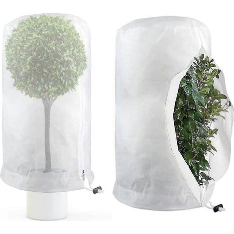 Ensemble de 2 protections hivernales pour plantes, protection contre le gel, grand sac pour plantes en pot [jkw] (1/5)