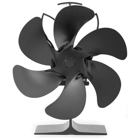 Ventilateur pour poêle à bois, ventilateur de cheminée à six pales silencieux et écologique, entraîné par la chaleur, ventilateur silencieux pour poêle/brûleur à granulés. (1/5)
