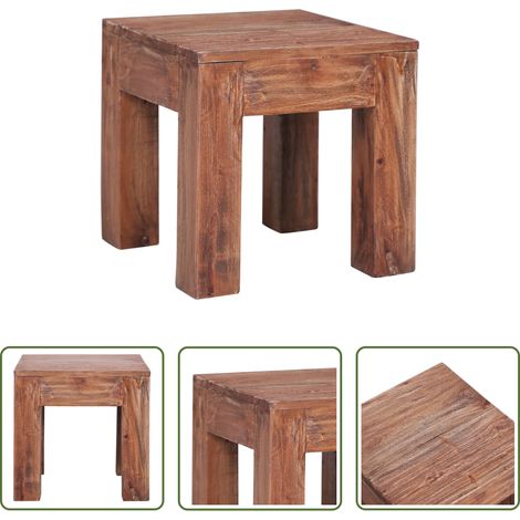 Table basse vintage - Table basse 30x30x30 cm bois d'acajou massif (1/5)