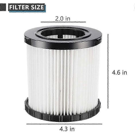HEPA-Ersatzfilter für DCV580 & DCV581H 20V Nass-/Trockensauger, waschbar, wiederverwendbar, Edition 0620
