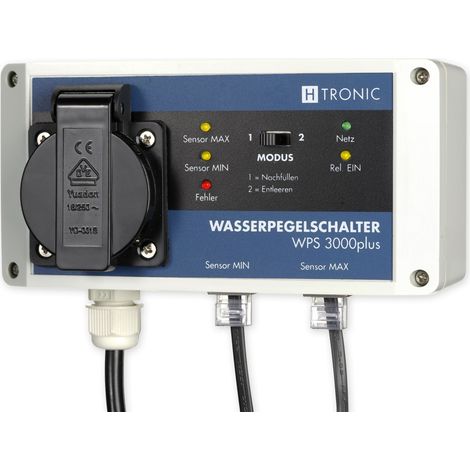 Interrupteur de niveau d'eau WPS3000 – Surveillance automatique des niveaux – Compatible réservoirs béton, plastique, métal – Installation rapide – H-Tronic