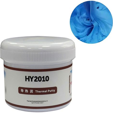 Pâte thermique, composé conducteur de chaleur, graisse silicone pour processeur, carte graphique et puce vidéo d'ordinateur PC portable (bleu). (1/4)