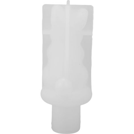 Moule à bougie professionnel en forme de lapin, portable et réutilisable, pour moulage de résine époxy et fabrication de savon en silicone. (1/5)