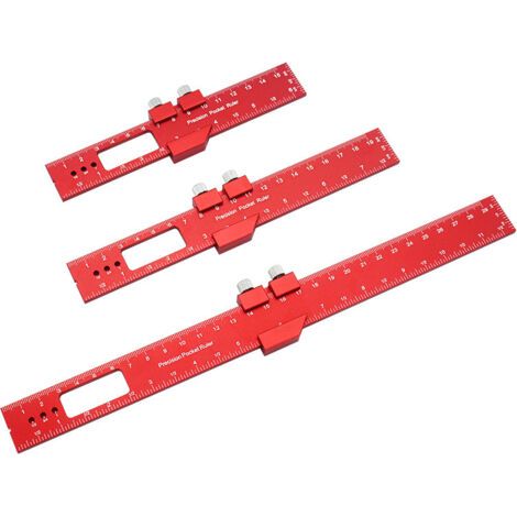 RHG Règle de précision en métal avec arrêt coulissant - 30
cm, 20 et 16 cm, mesure et marquage réglables pour le travail du bois (1/5)