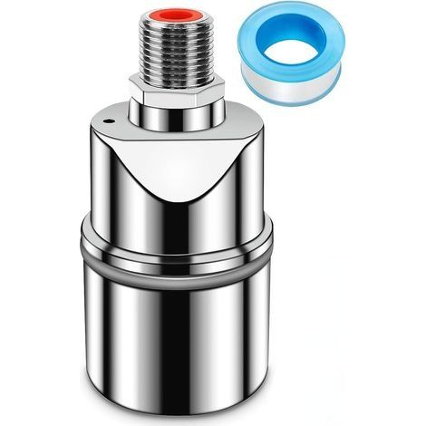 Robinet Flotteur 1/2" pour Réservoir d'eau de Piscine - Valve de Contrôle Automatique du Niveau d'eau - Acier Inoxydable 304 Faible Niveau d'eau, Remplissage Automatique Valve Flottante (1/4)