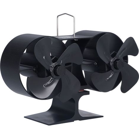 Ventilateur Écologique pour Poêle à Bois, Double Hélice 8 Pales, Alimentation Thermique Automatique pour Cheminée